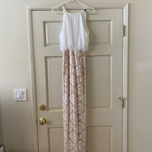 Windsor High Neck Silhouette Floor-Length Dress